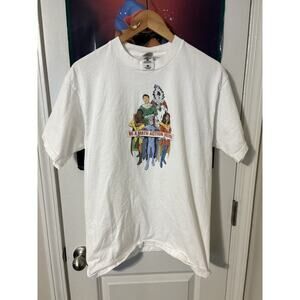 vintage Be a math action hero! white Large T-shirt cartoon teacher